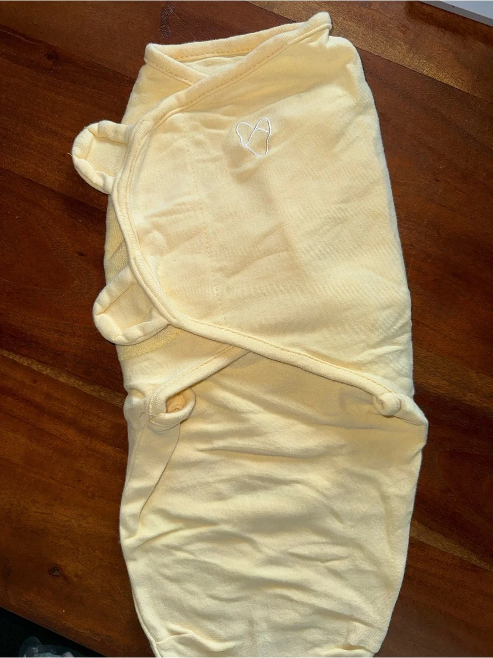 GAP Baby Yellow Swaddle Sleep Sack with Heart Detail